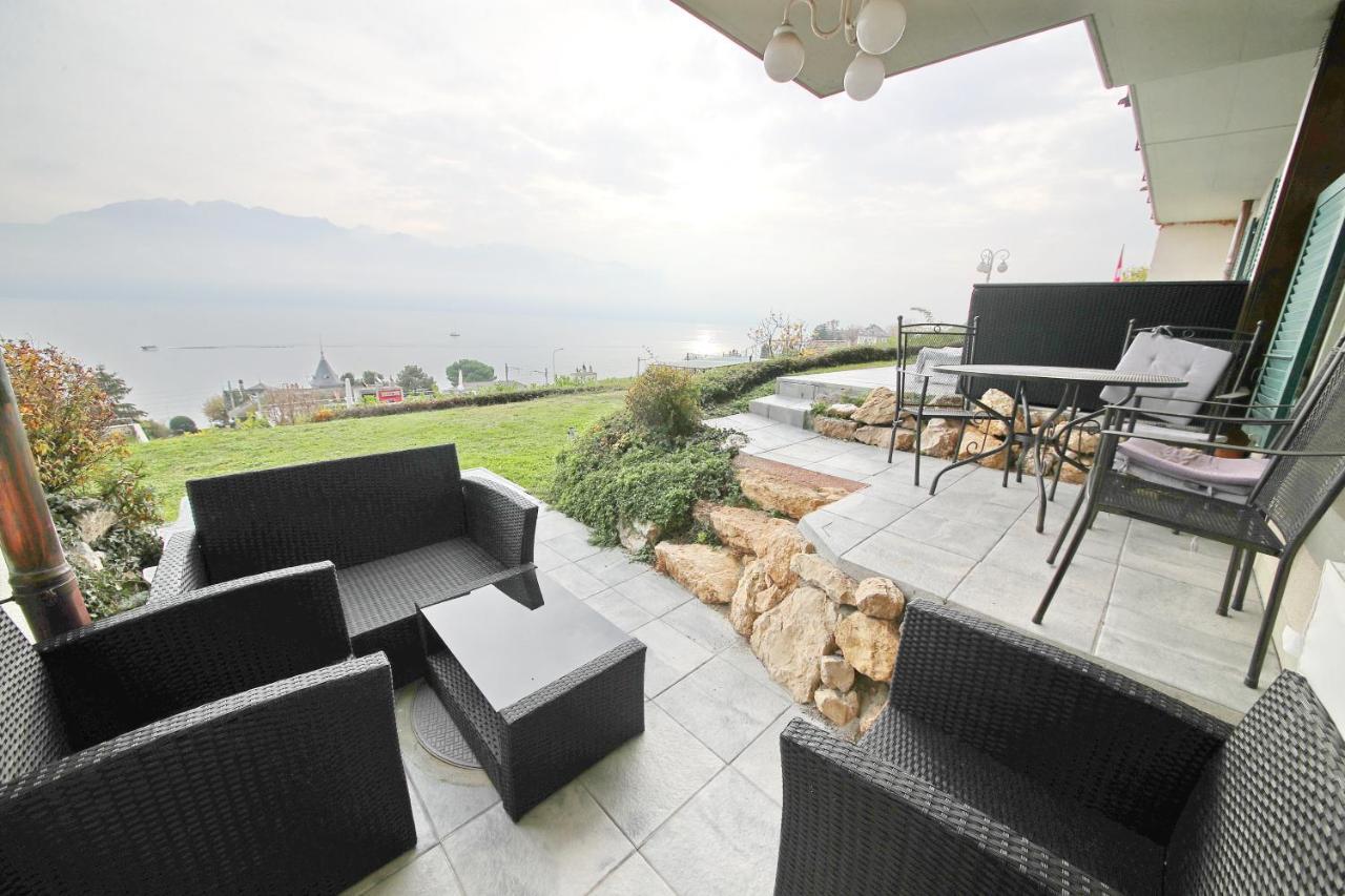 Corseaux Beach Rooms-Riviera Beach Apartments Vevey Exterior foto