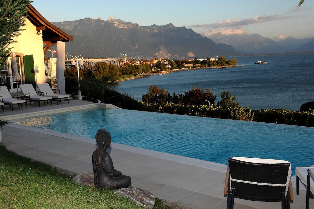 Corseaux Beach Rooms-Riviera Beach Apartments Vevey Exterior foto