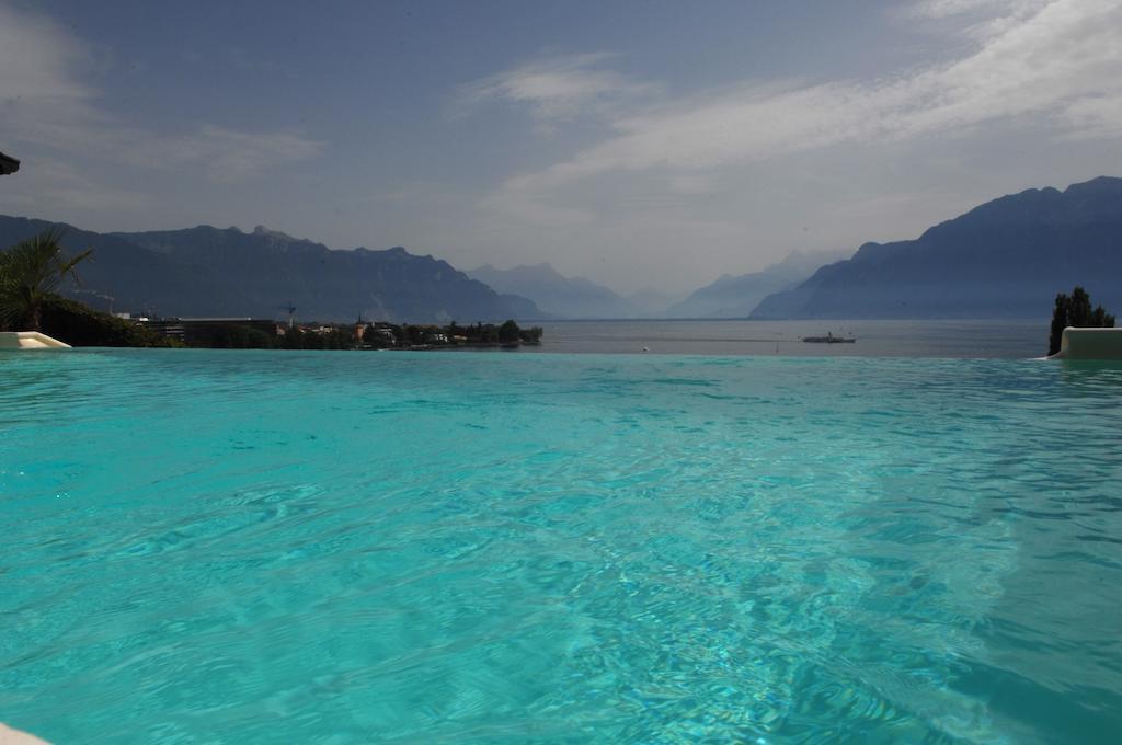 Corseaux Beach Rooms-Riviera Beach Apartments Vevey Exterior foto