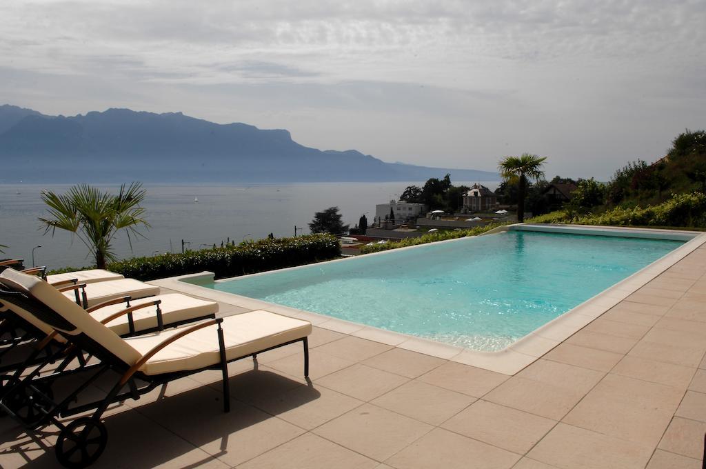 Corseaux Beach Rooms-Riviera Beach Apartments Vevey Exterior foto